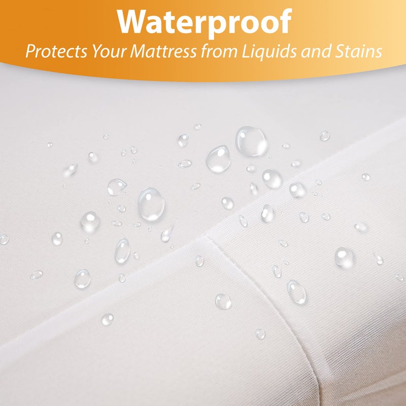 CrystalTowels غطاء مرتبة مقاوم للماء بسحاب - واقي - ضمان 10 سنوات! - Image 2